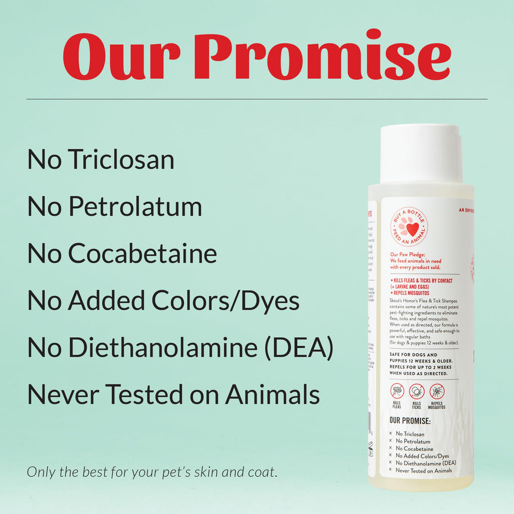 Natural Flea and Tick Dog Shampoo 16 oz H691