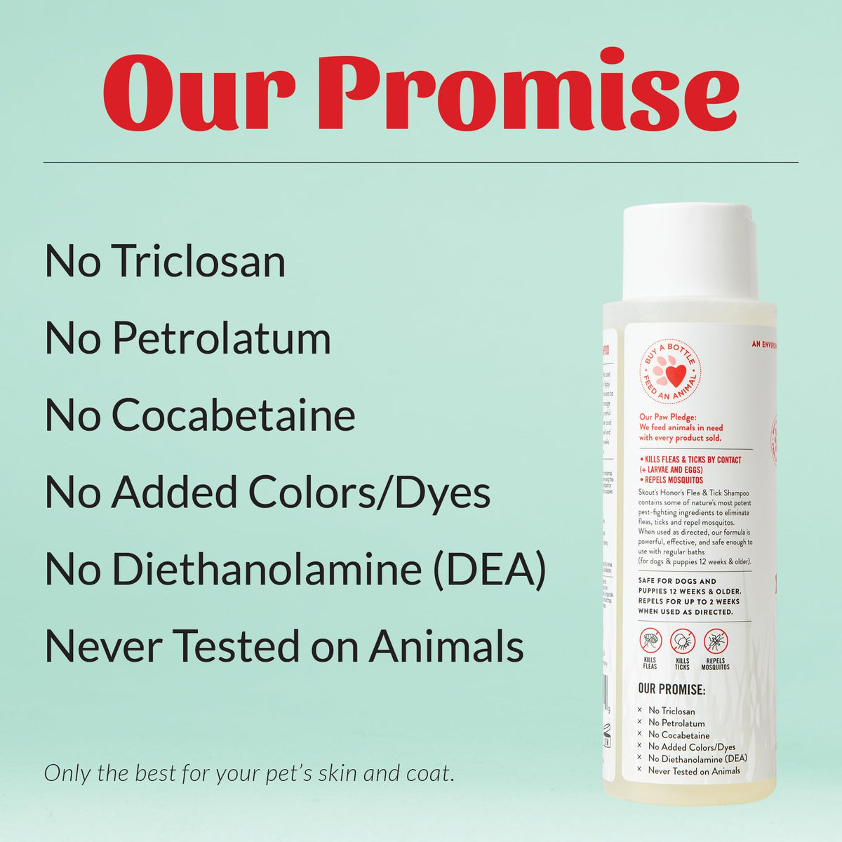 Natural Flea and Tick Dog Shampoo 16 oz H691
