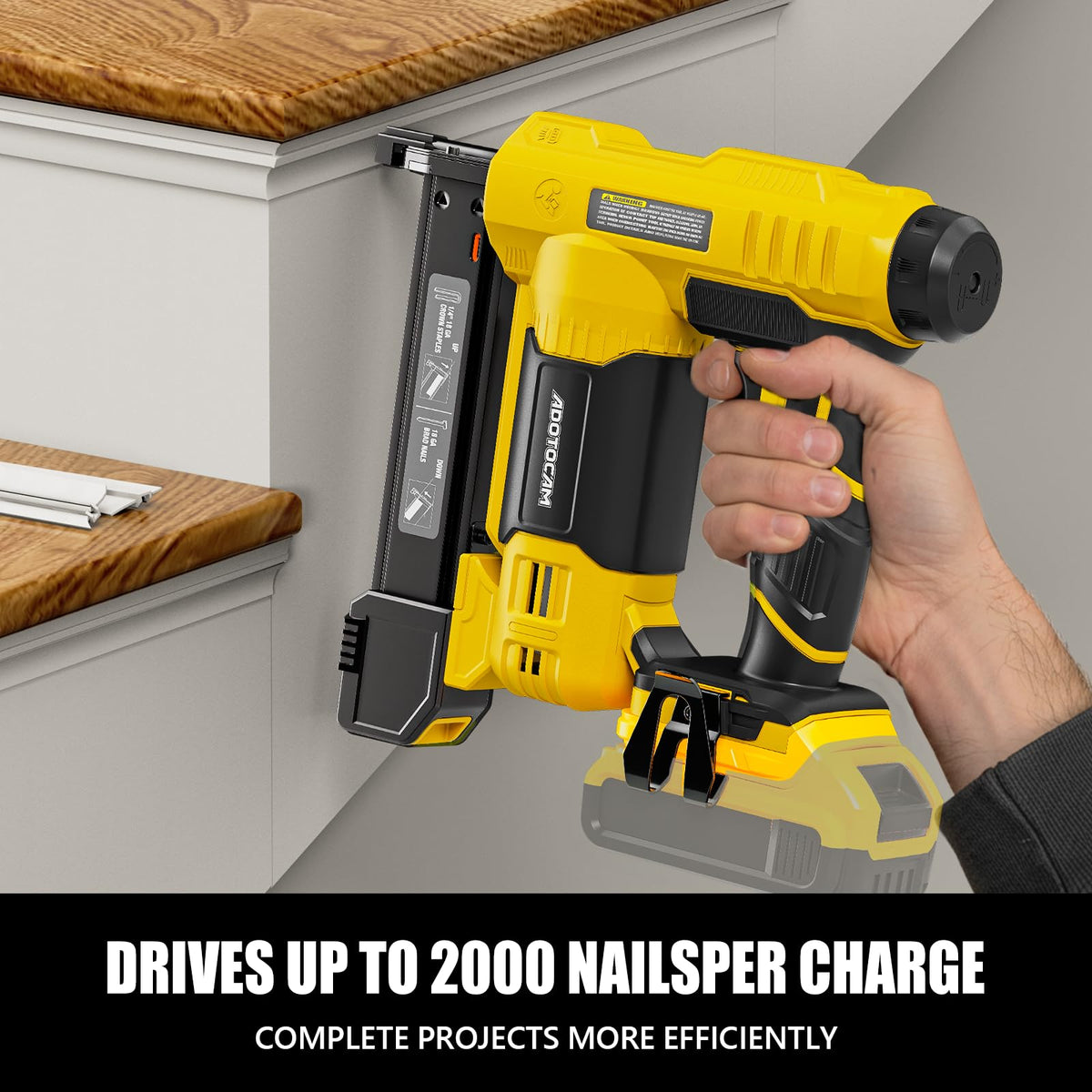Cordless Brad Nailer 2 in 1 Nail Gun with 1000 Nails and 500 Staples S959