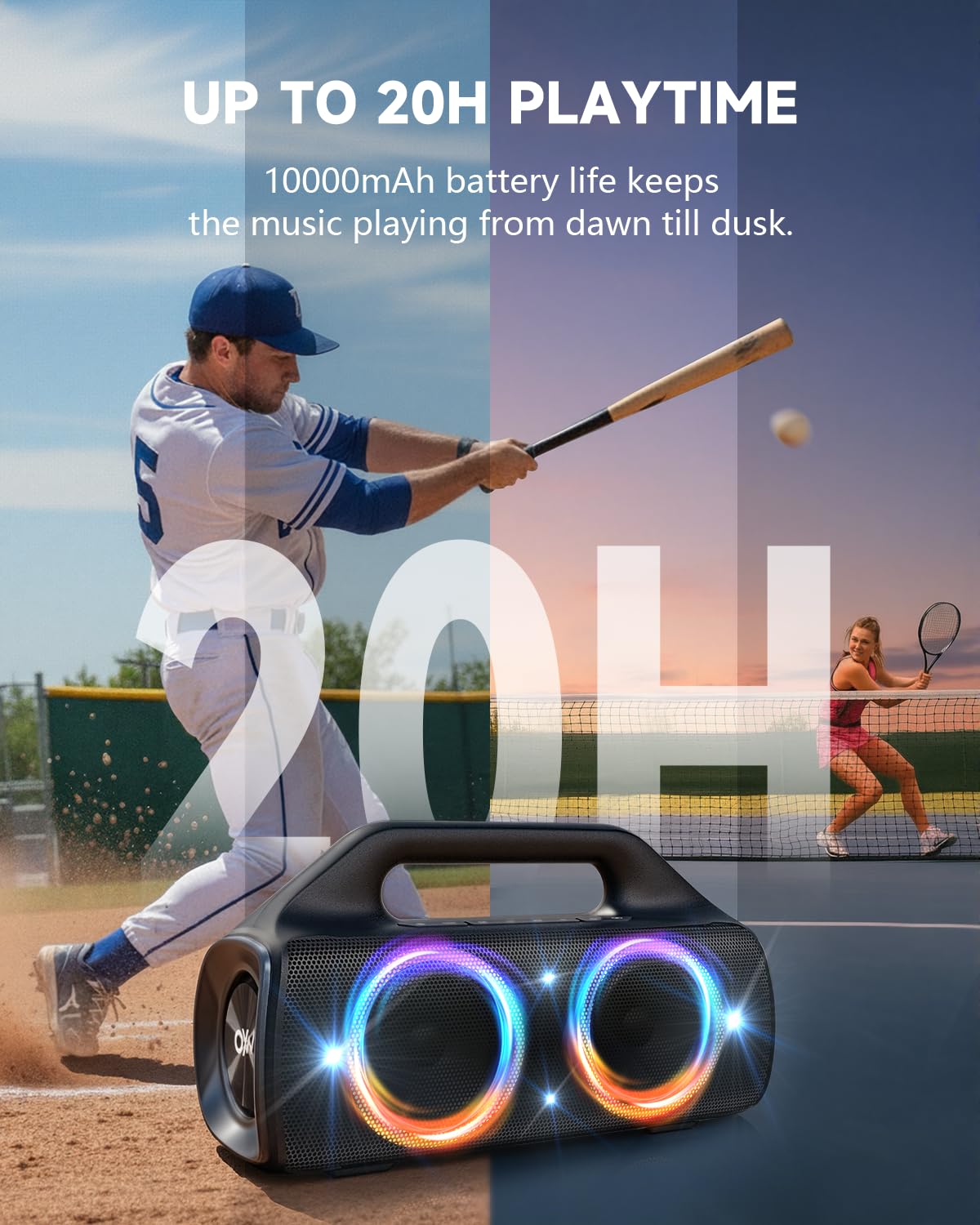 80W IP67 Waterproof Wireless Outdoor Bluetooth Speaker V5350