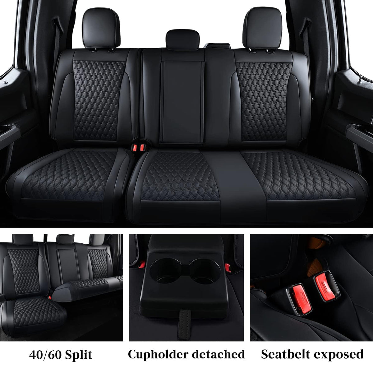 Waterproof Faux Leather Full Coverage Seat Covers Z428408