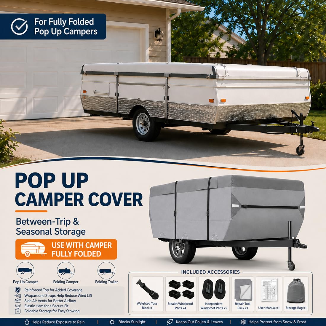 Pop Up Folding Camper Cover J552