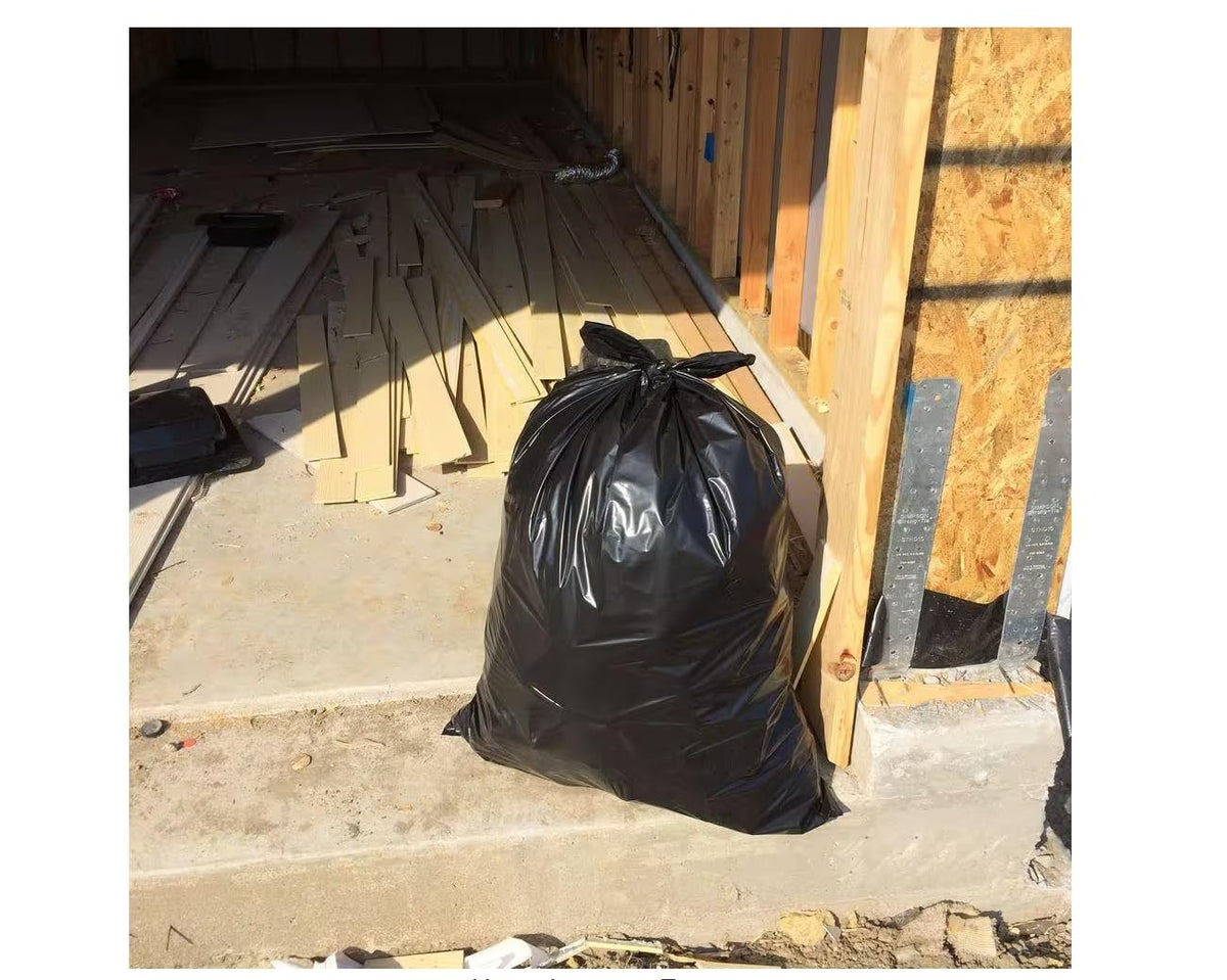 42 Gallon 50 Count 3 Mil Black Heavy Duty Trash Bags P2955