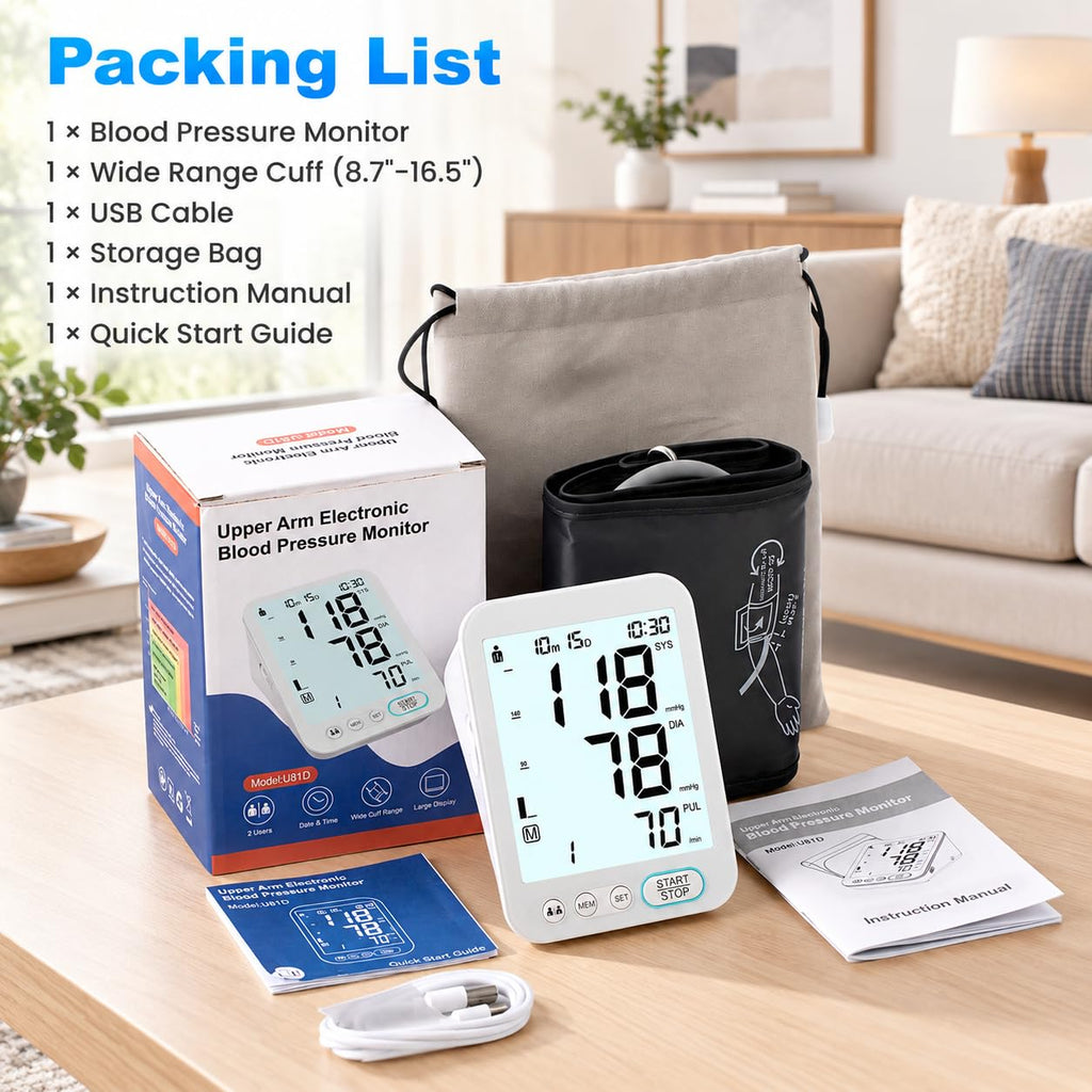Blood Pressure Monitor Upper Arm with Storage Bag E2270