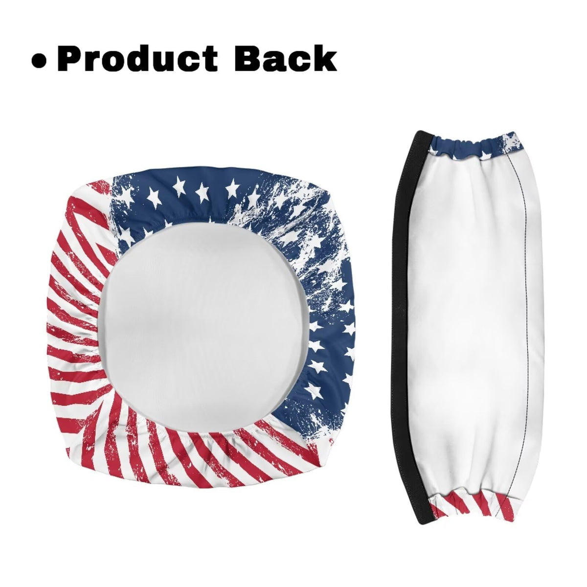 Blue White Star and Red Stripes Rollator Walker Seat and Backrest Covers H16572