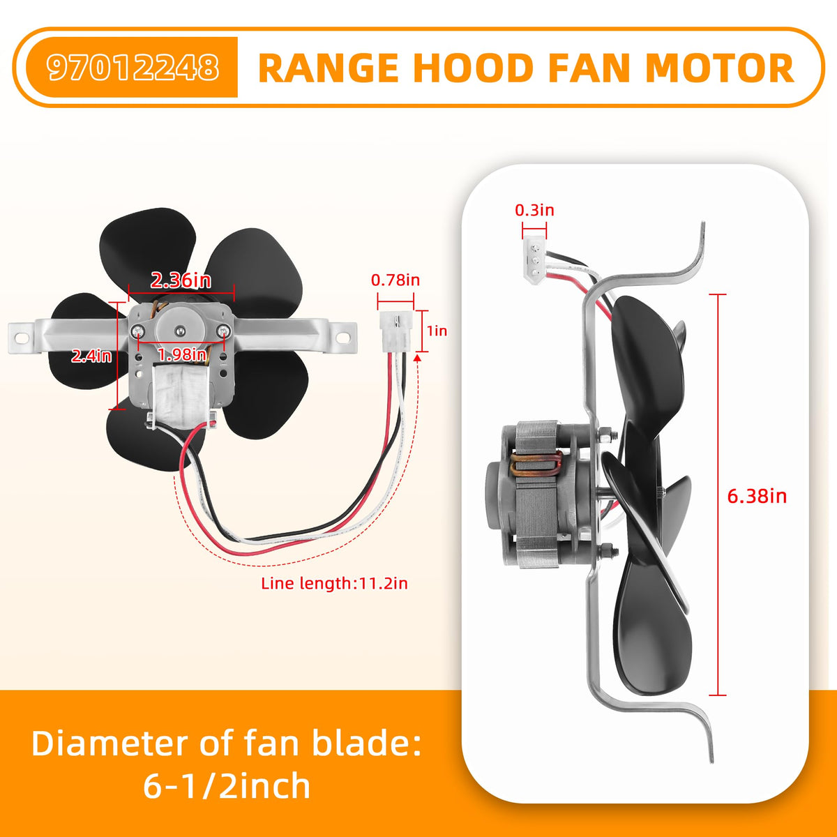 Range Hood Fan Motor J31760
