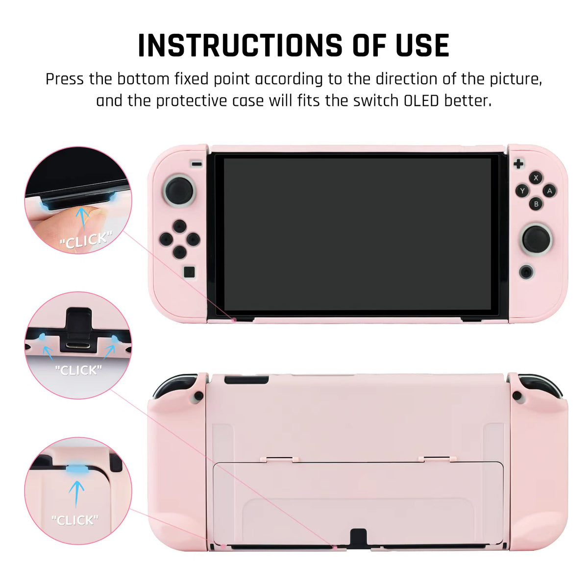 Pink Protective Hard Cover for Nintendo Switch OLED P647509