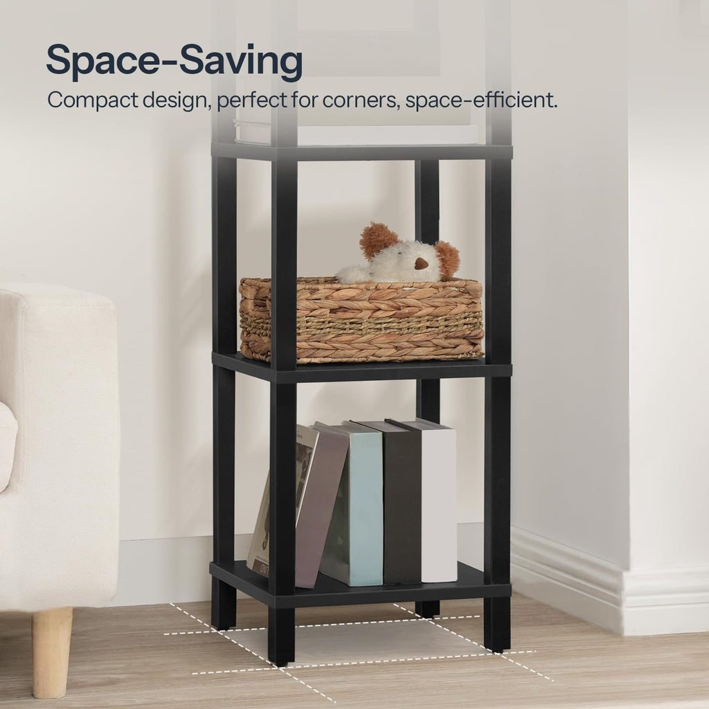 Black 4-Tier Wooden Bookcase Q4794