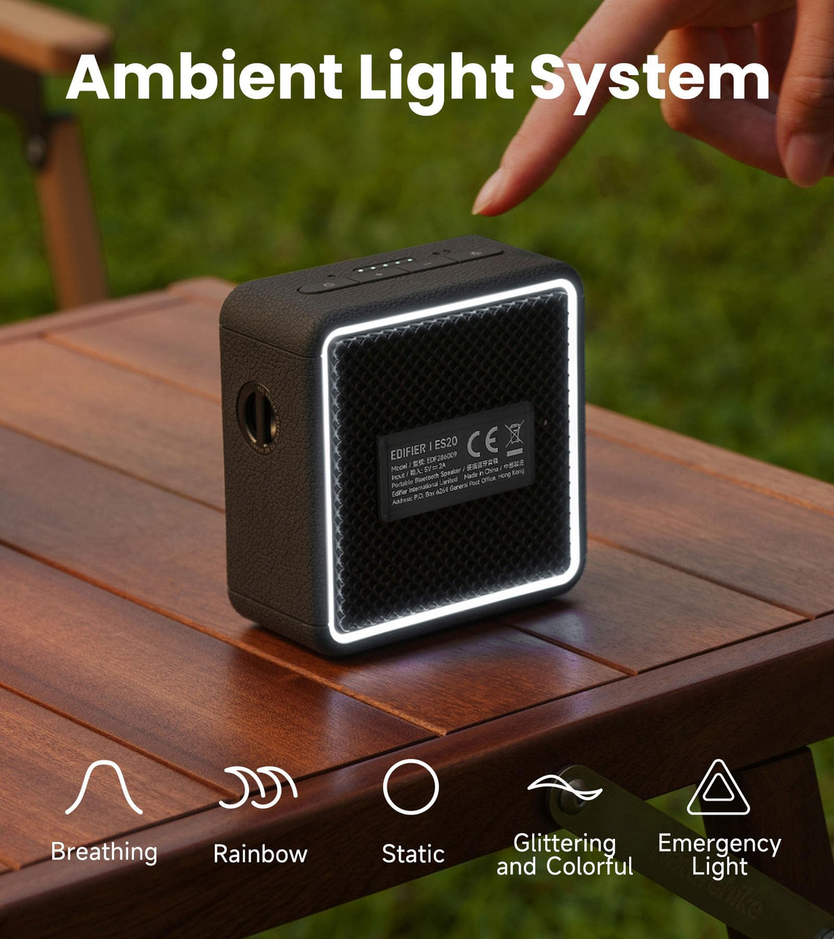 Portable Bluetooth Speaker IP67 Black W9882