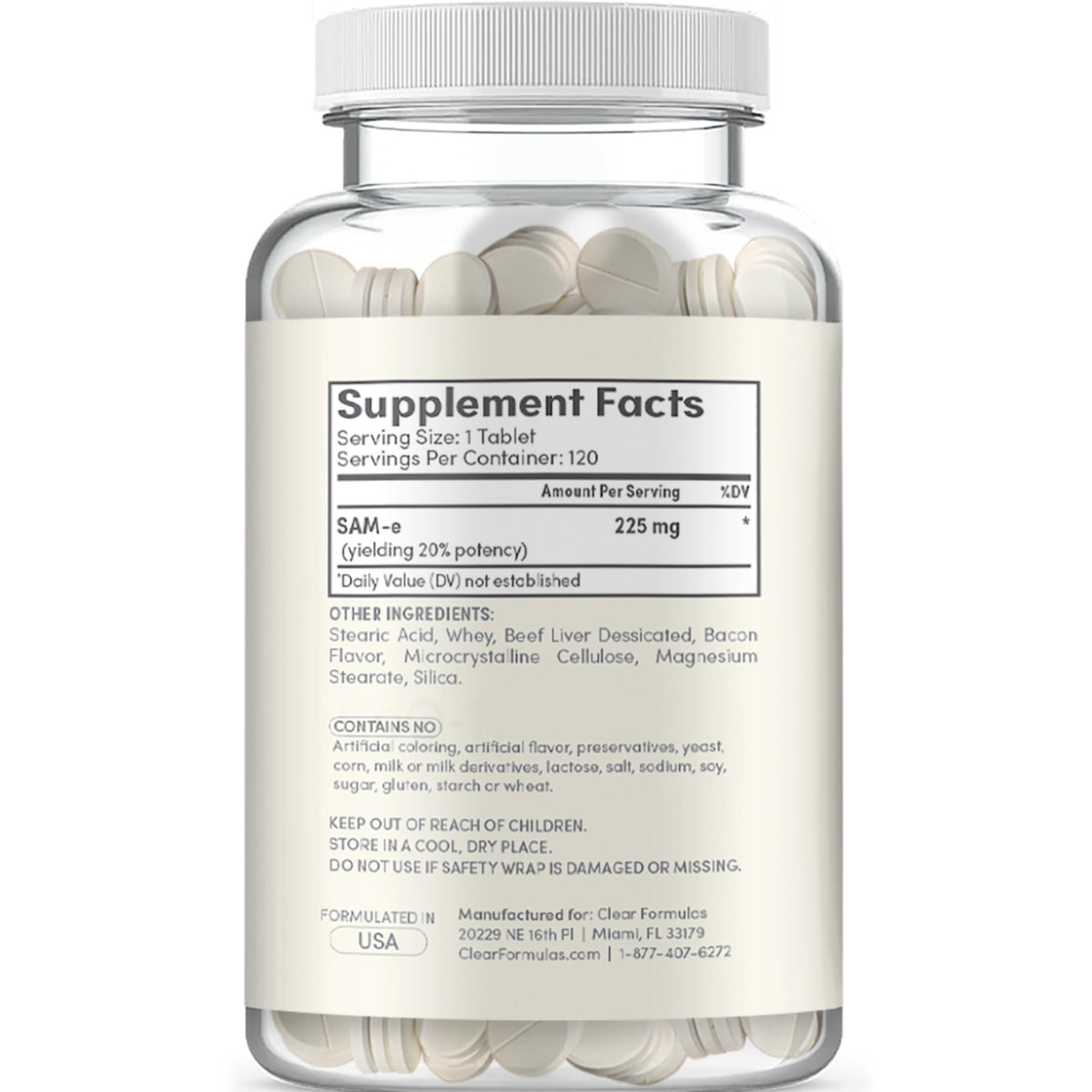 Chewable SAM-e Liver Support Supplement for Dogs 225mg J59712