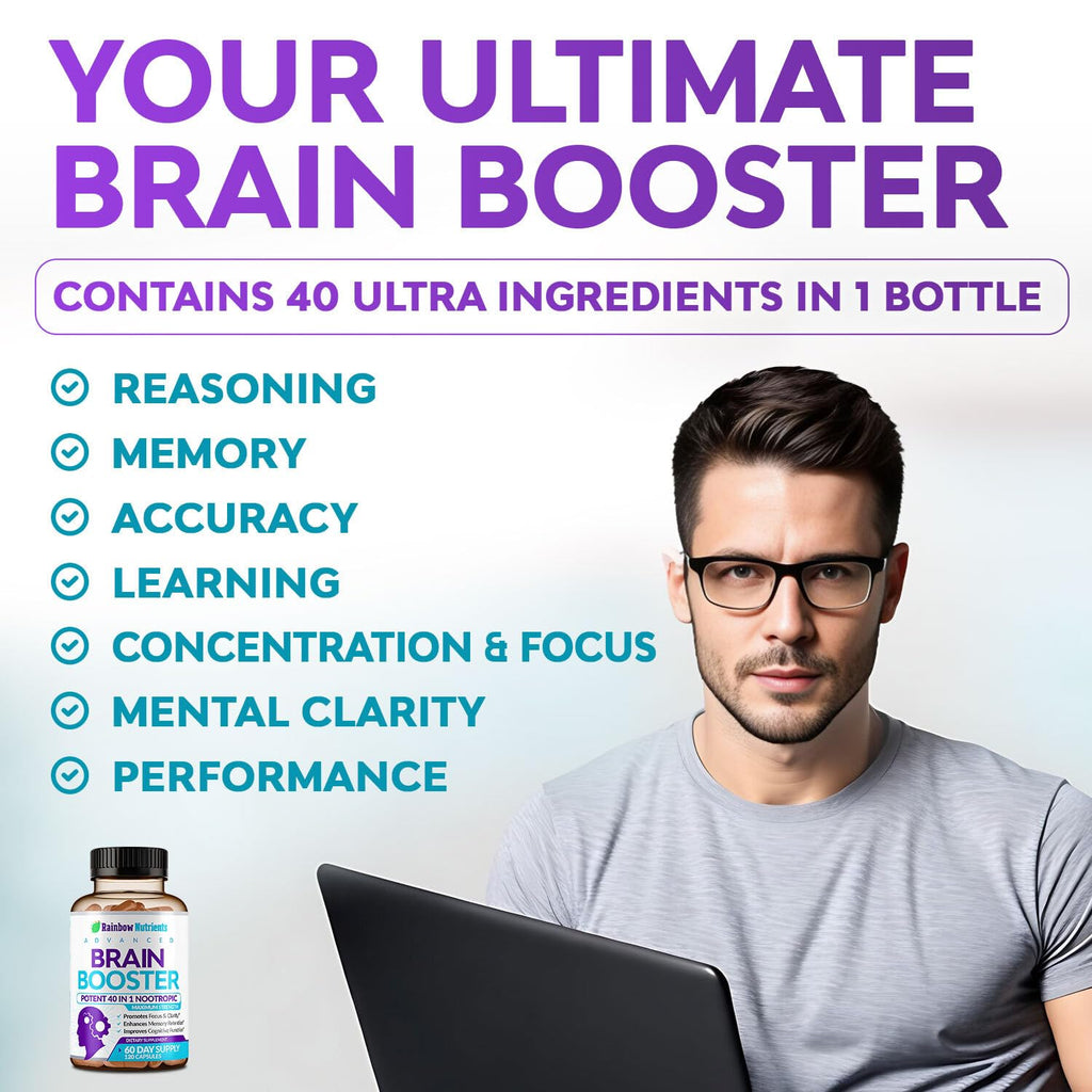 120 V Capsules Brain Support Supplement with DMAE N76647