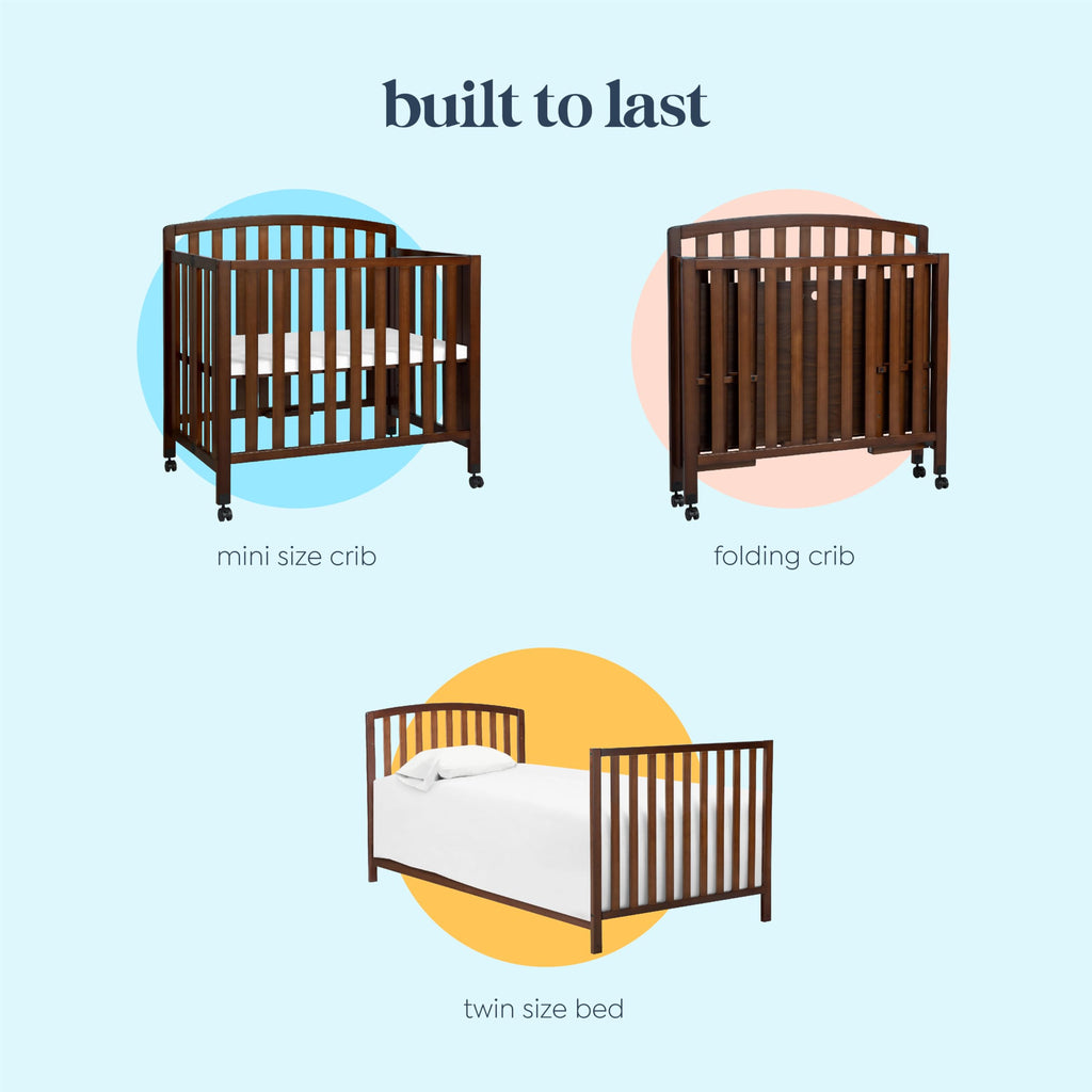 Espresso 3-in-1 Convertible Mini Crib N1334