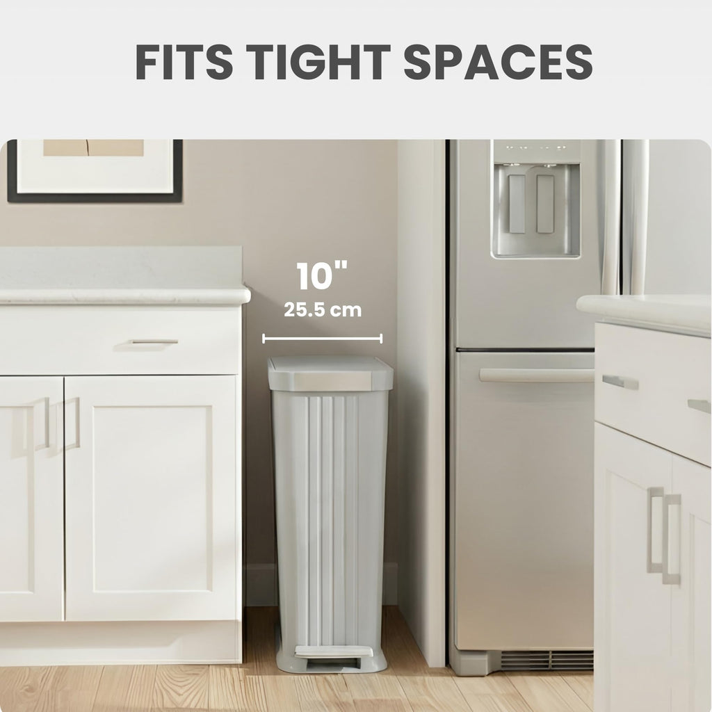 50 L Slim Step Pedal Kitchen Trash Can with Odor Filter A667