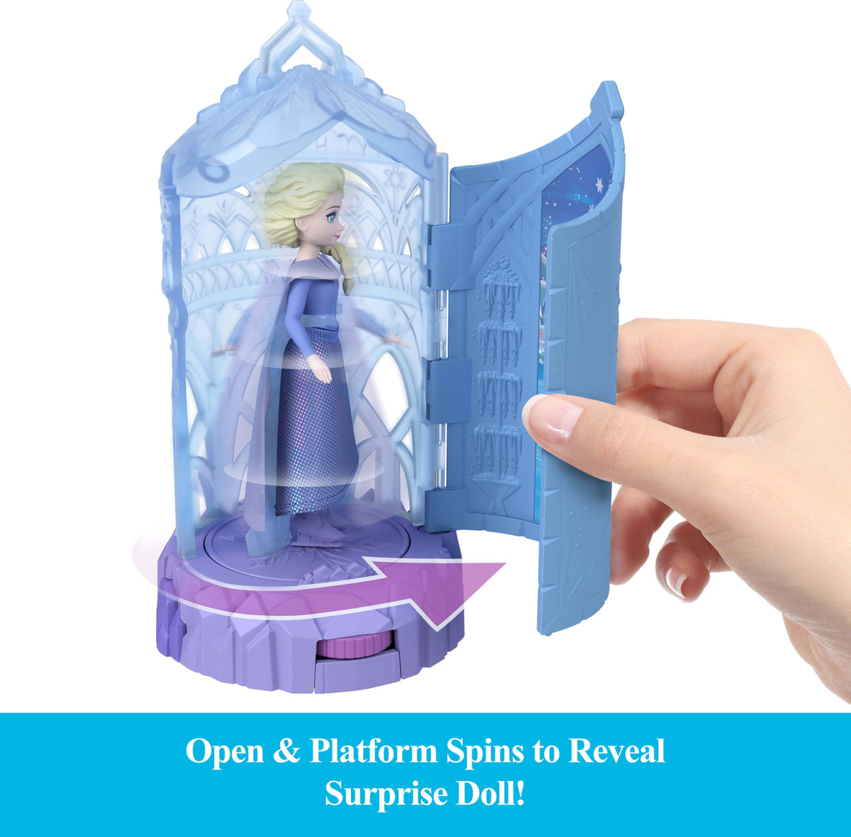 Small Dolls & Mini Castle Playsets with Spinning Doll Reveal M58623