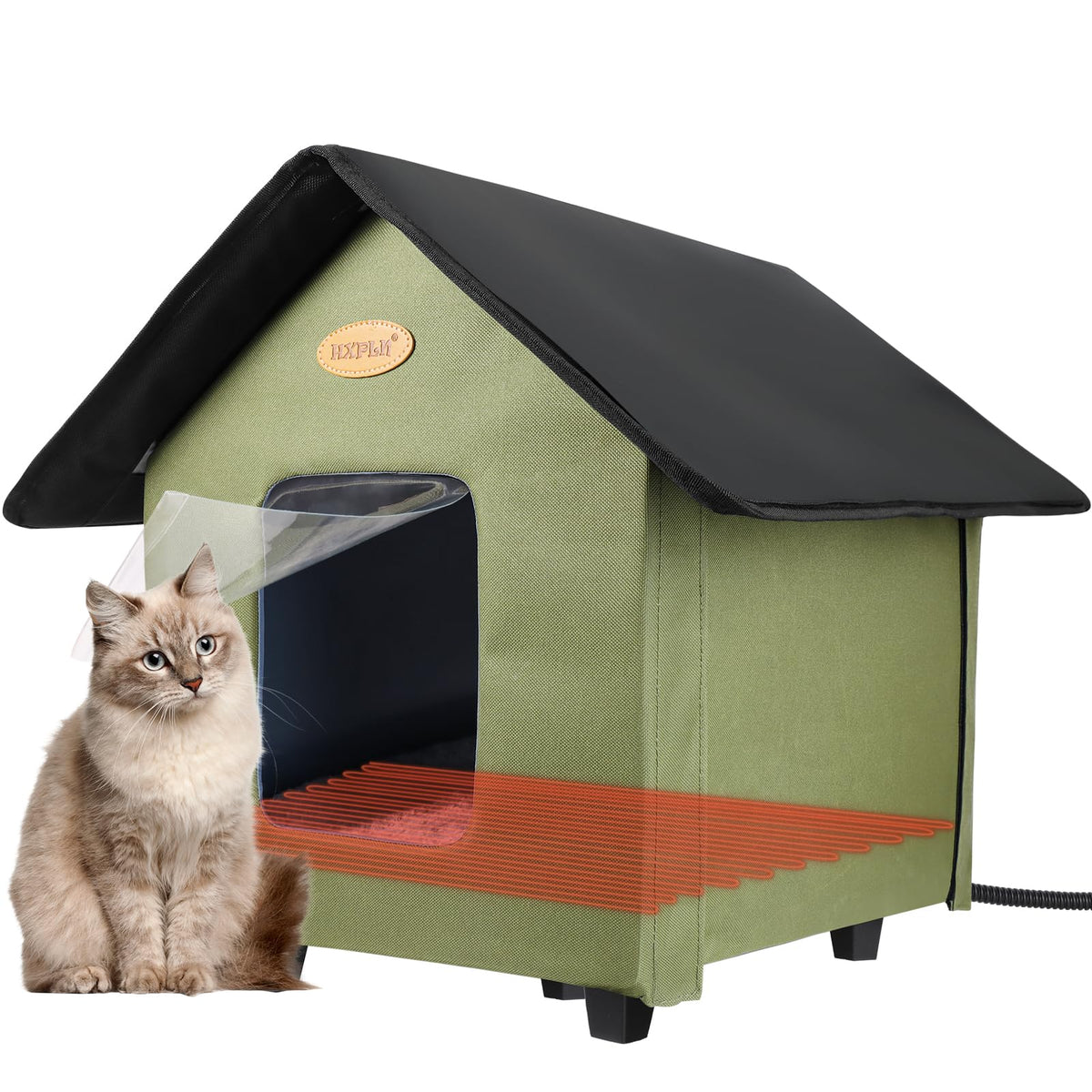 Heated Weatherproof Insulated Outdoor Cat House C574485