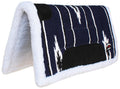 24"x24" Cotton Acrylic Fleece Padded Western Saddle Pad Navy F925501