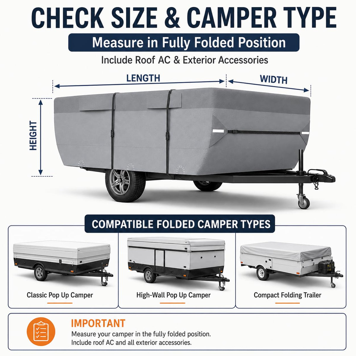 Pop Up Folding Camper Cover J552