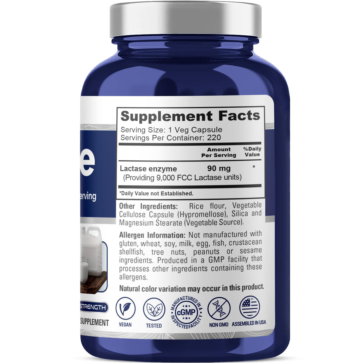 Vegan Lactase Enzyme 220 Veg Capsules K866626