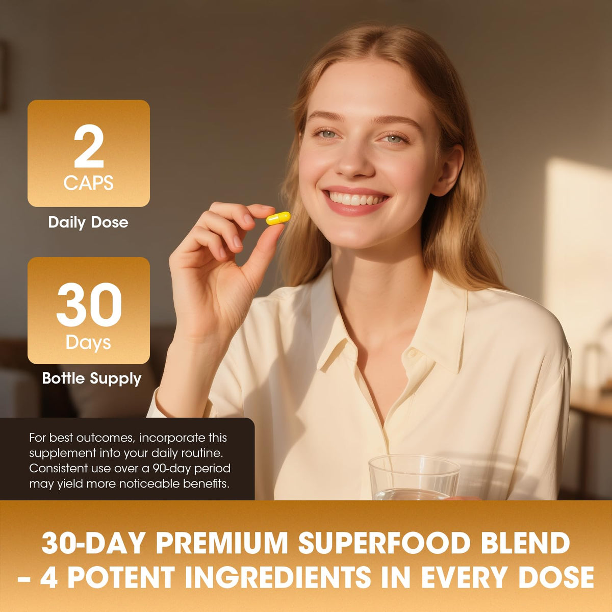 Moringa Capsules 10-in-1 Superfood Supplement Y5909