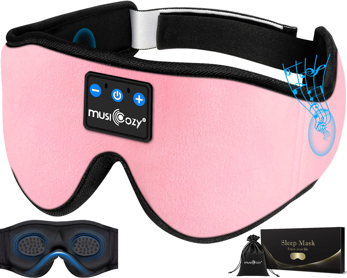3D Bluetooth Sleep Mask with HD Stereo Sound, 2 Packs K79077