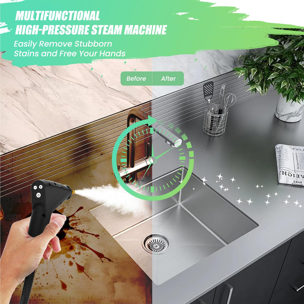1.2L Portable Handheld Steam Cleaner with 14pcs Accessories T393290