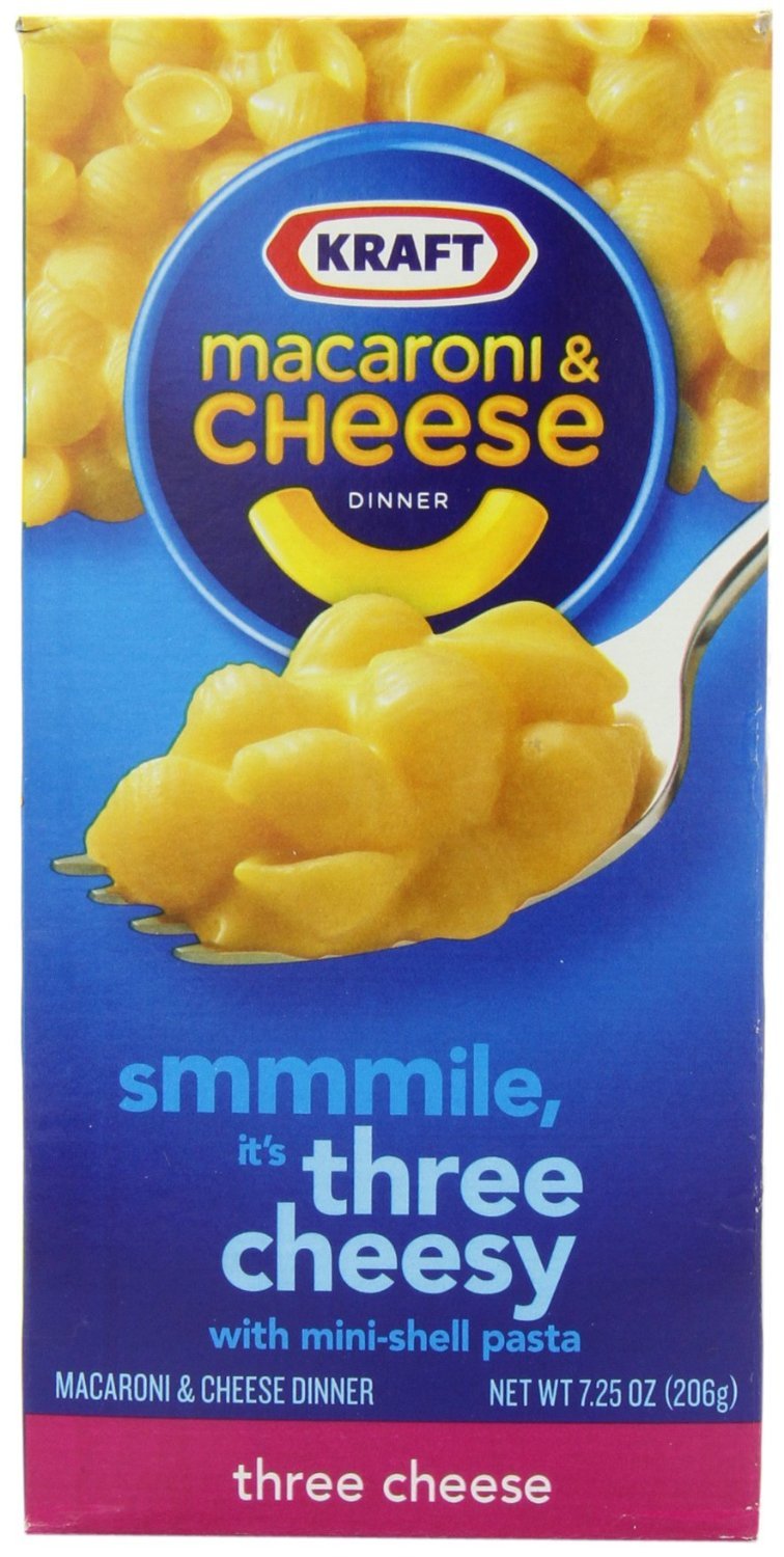 Macaroni and Cheese Dinner Three Cheese 7.25oz Box Pack of 12 J29936