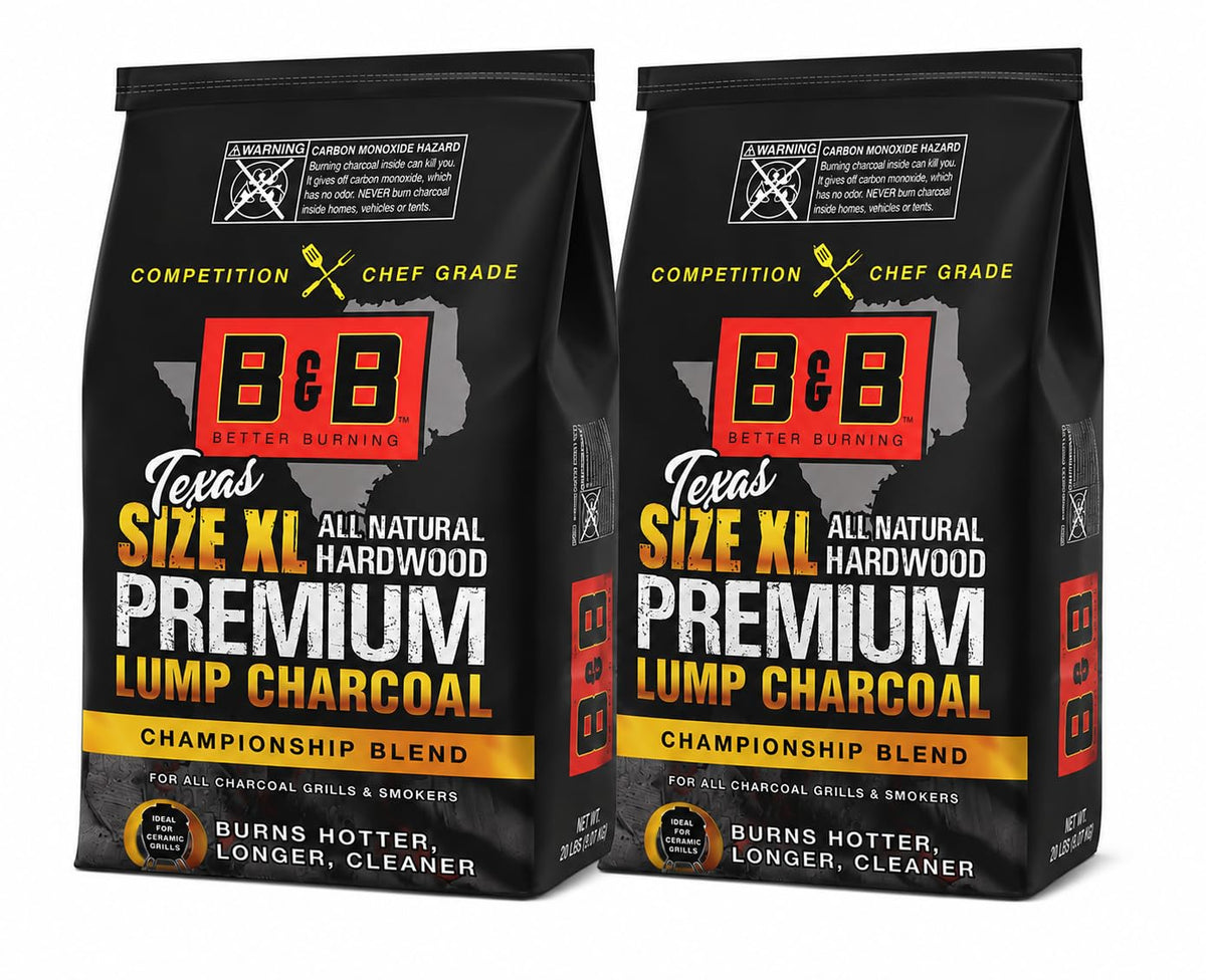 XL Premium Lump Charcoal 24 lb Bags Pack of 2 All Natural White Quebracho Hardwood Q368241