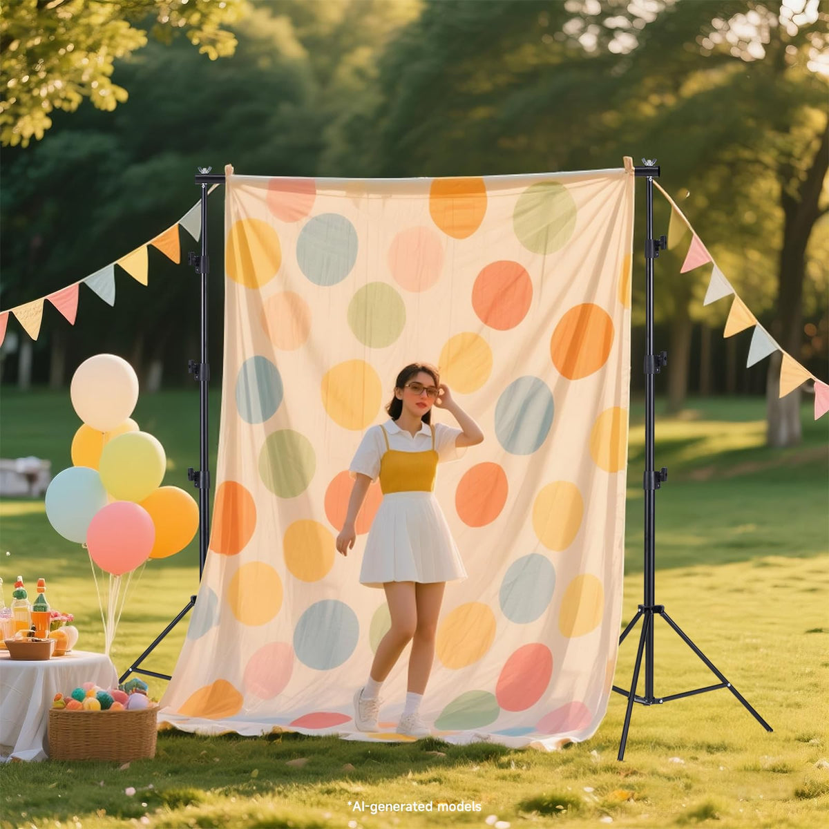 8x10ft Adjustable Backdrop Stand Kit with Carrying Case P434