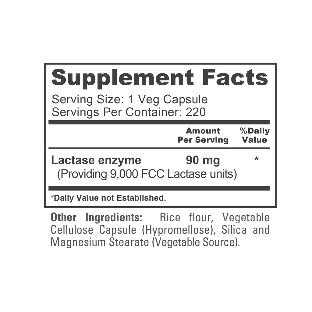 Vegan Lactase Enzyme 220 Veg Capsules K866626