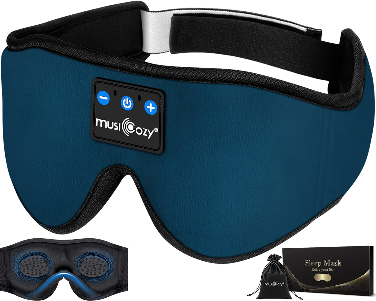 3D Bluetooth Sleep Mask with HD Stereo Sound, 2 Packs K79077