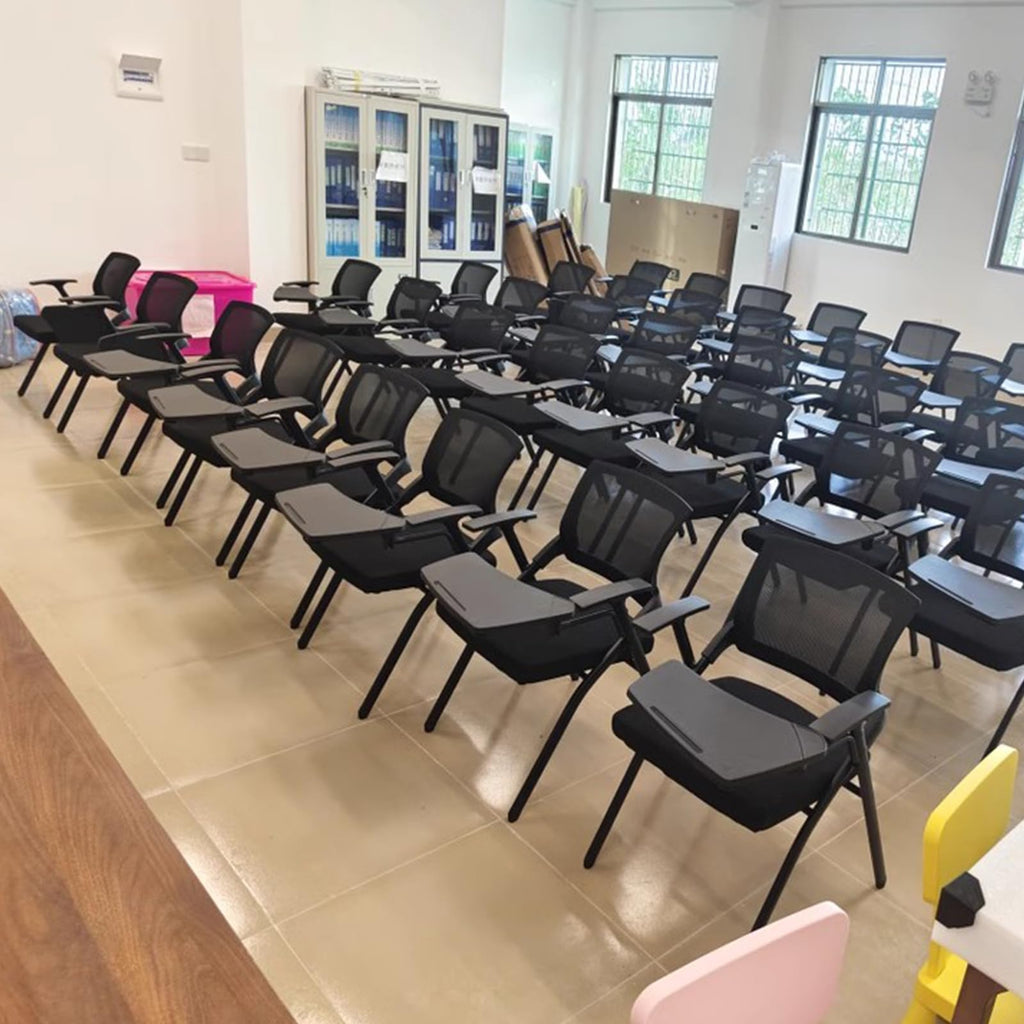Foldable Mesh Office Chair with Back Armrest, 4pcs, Orange N3442