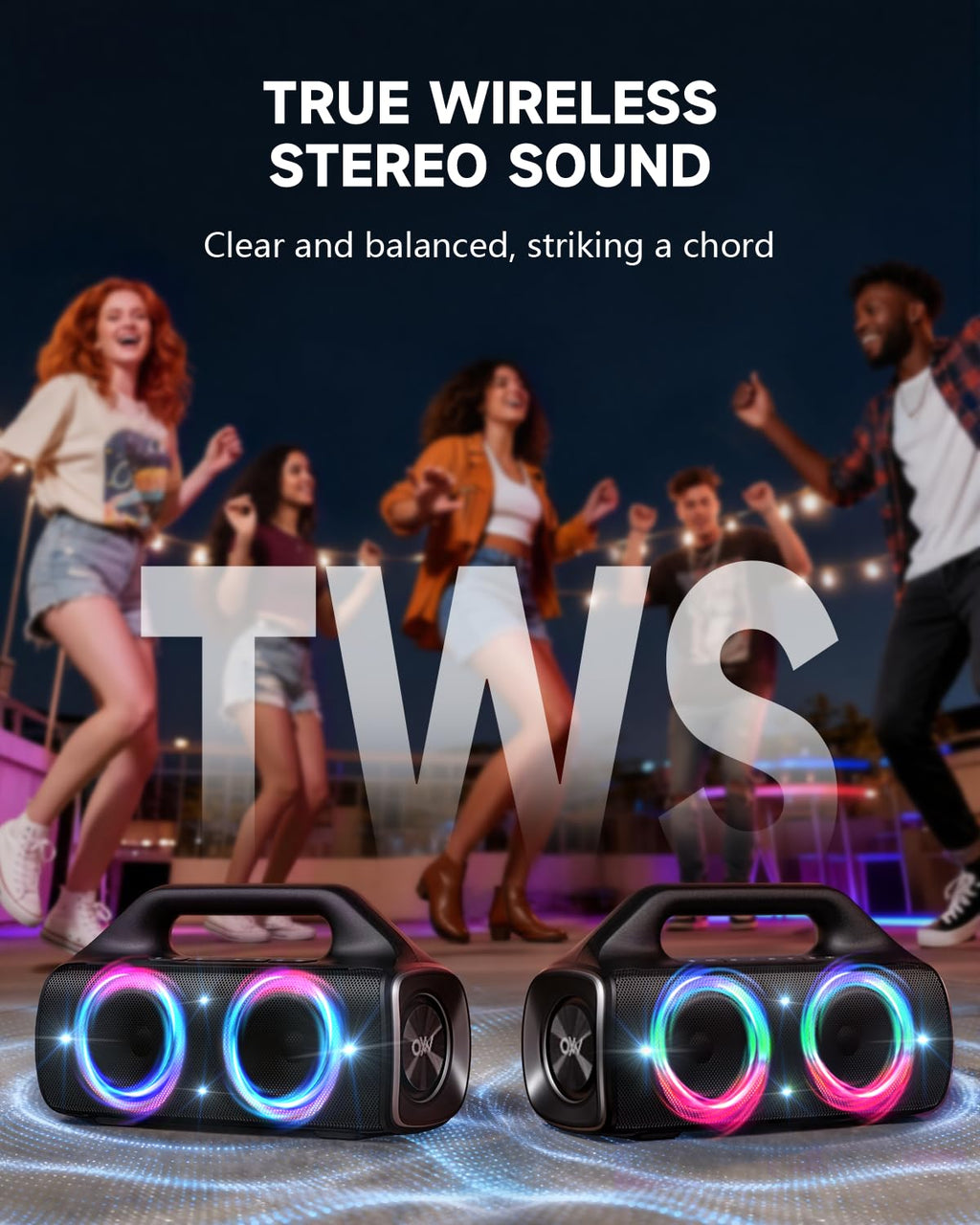 80W IP67 Waterproof Wireless Outdoor Bluetooth Speaker V5350