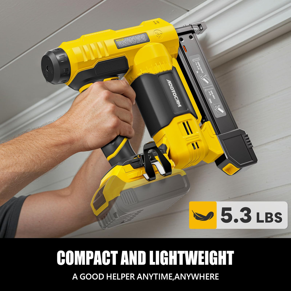 Cordless Brad Nailer 2 in 1 Nail Gun with 1000 Nails and 500 Staples S959