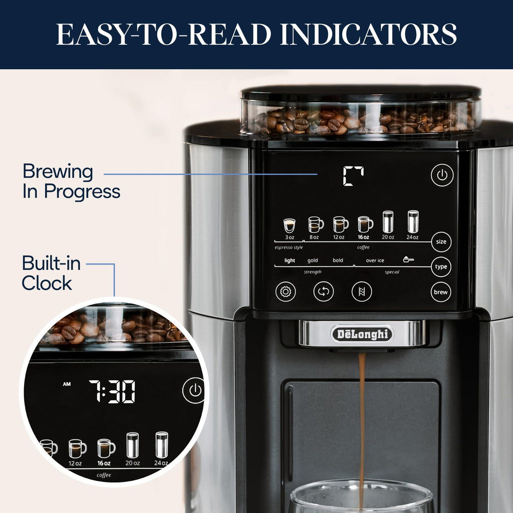 Drip Coffee Maker with Built-In Grinder W812