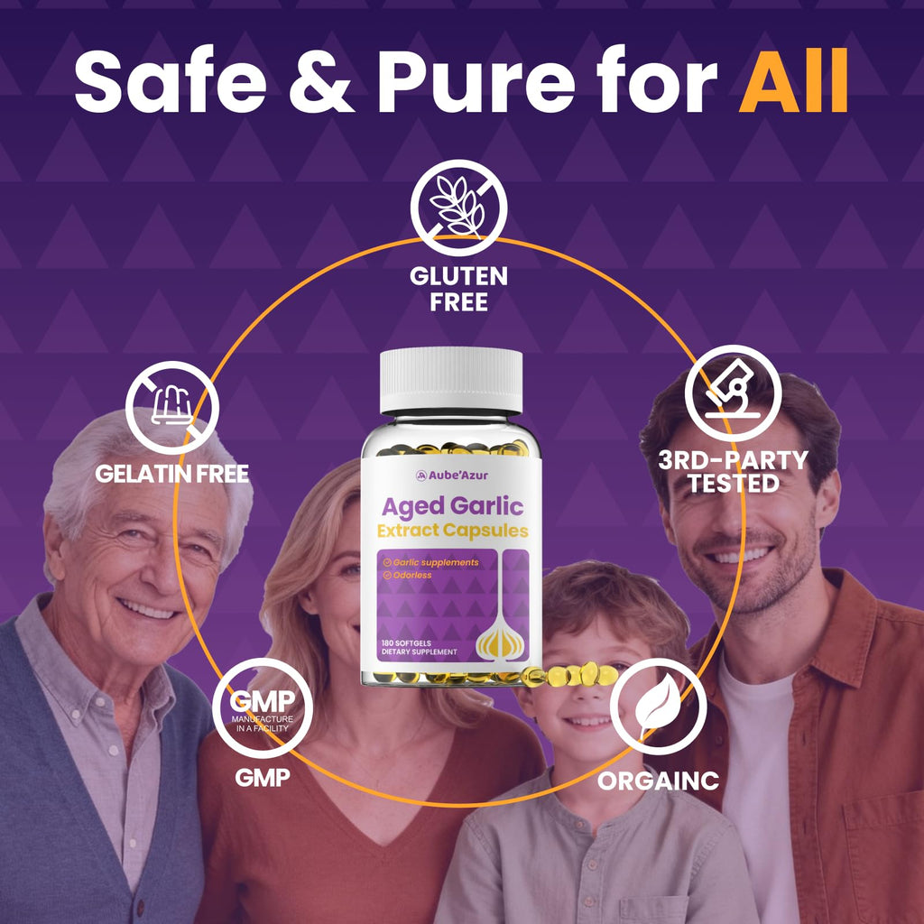 Aged Garlic Extract Capsules 7500mg 180 Softgels G496