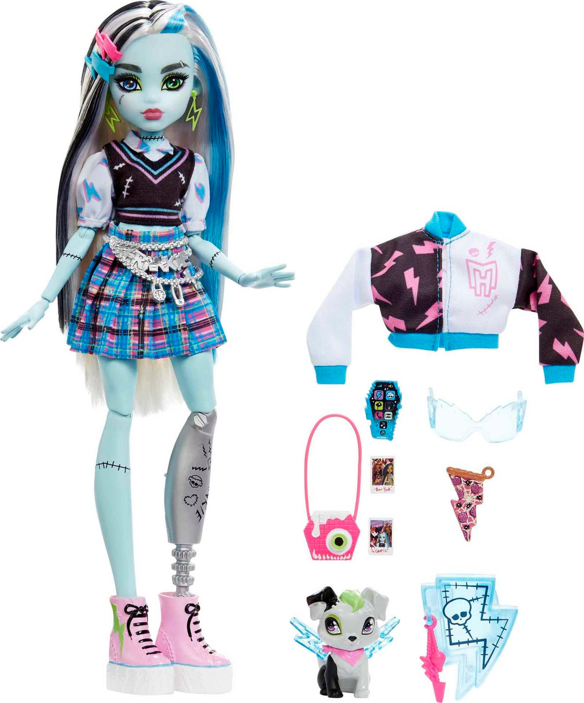 Monster High Doll with Blue & Black Streaked Hair F903