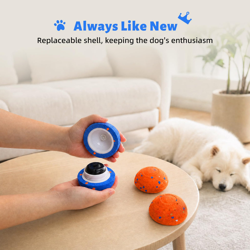 Interactive Dog Toy Ball Automatic Moving Bouncing Rotating E-TPU Waterproof Blue S37338