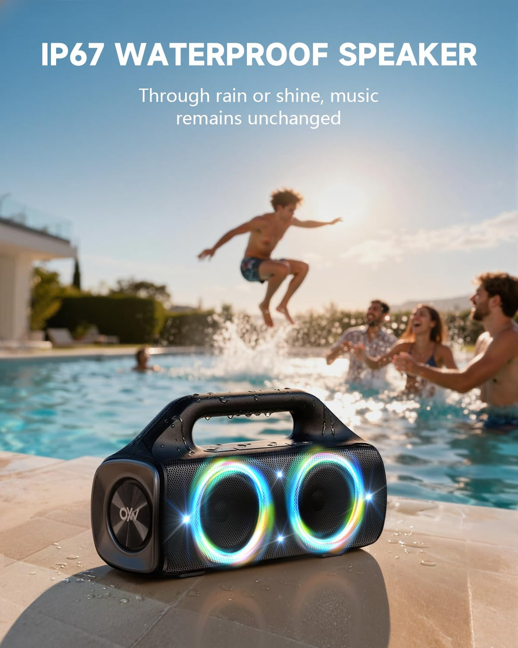 80W IP67 Waterproof Wireless Outdoor Bluetooth Speaker V5350