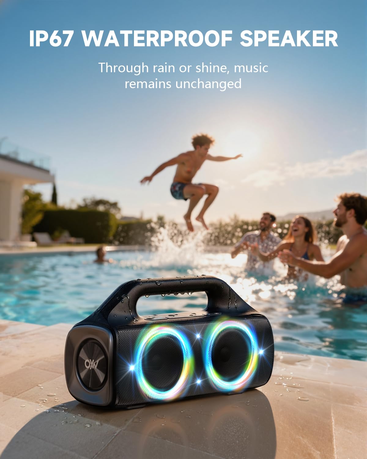 80W IP67 Waterproof Wireless Outdoor Bluetooth Speaker V5350