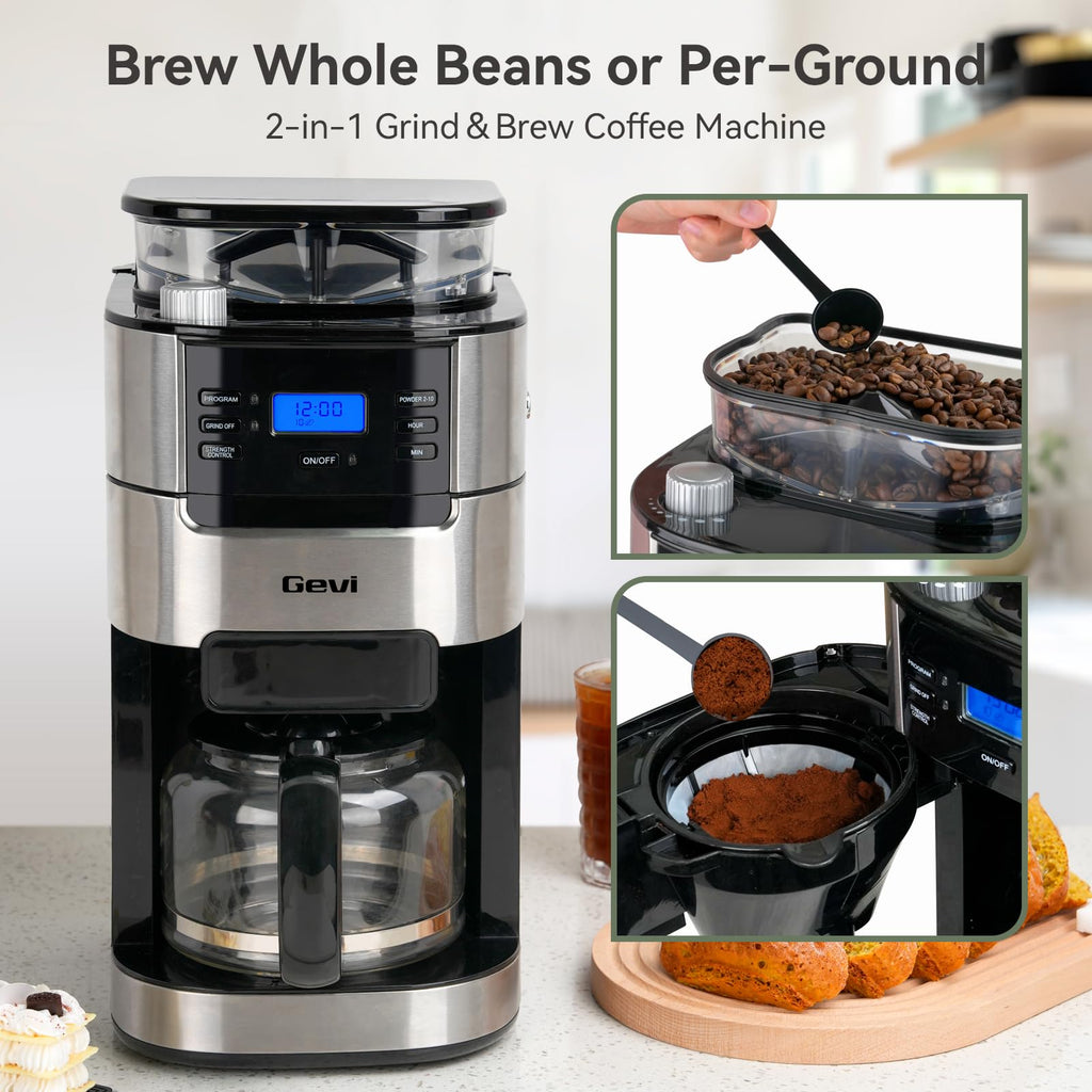 10-Cup Grind & Brew Coffee Maker with Burr Grinder I101