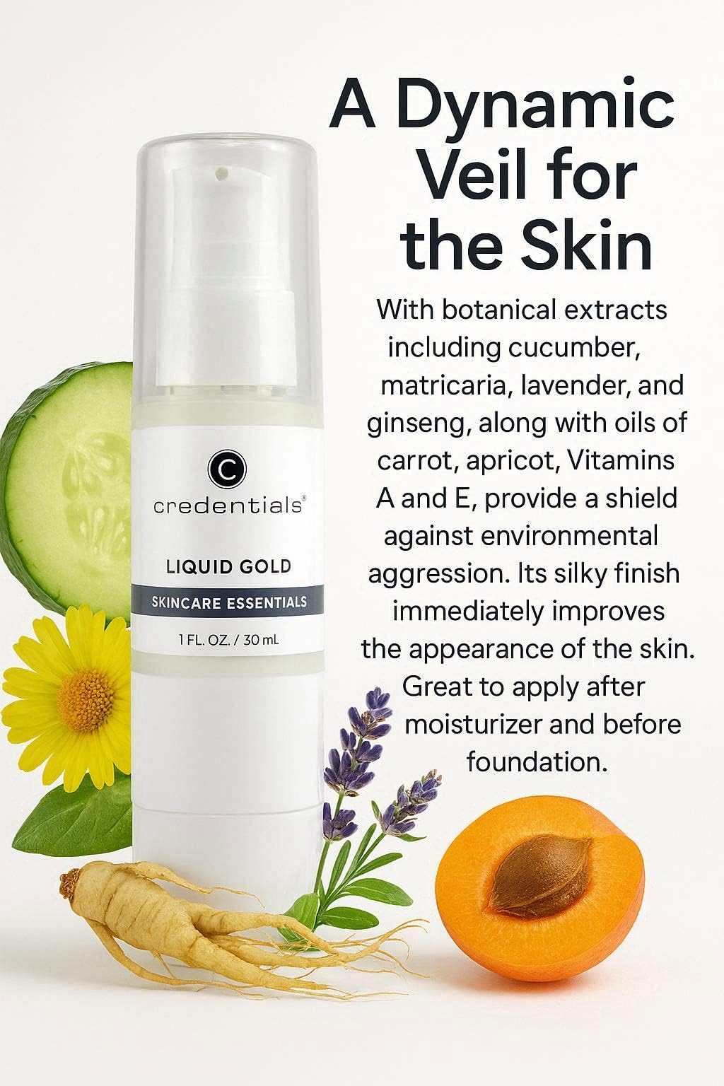 Liquid Gold Serum with Carrot Oil & Vitamin A 1 oz. E331772