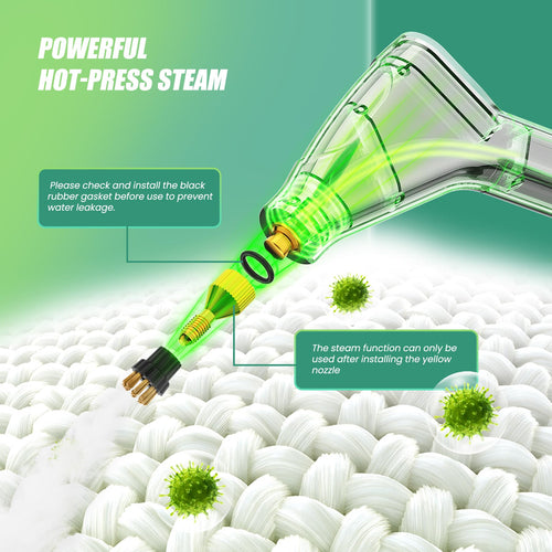 1.2L Portable Handheld Steam Cleaner with 14pcs Accessories T393290