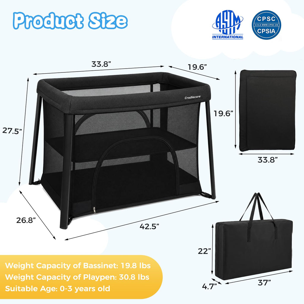 Portable Playpen with Bassinet U1889