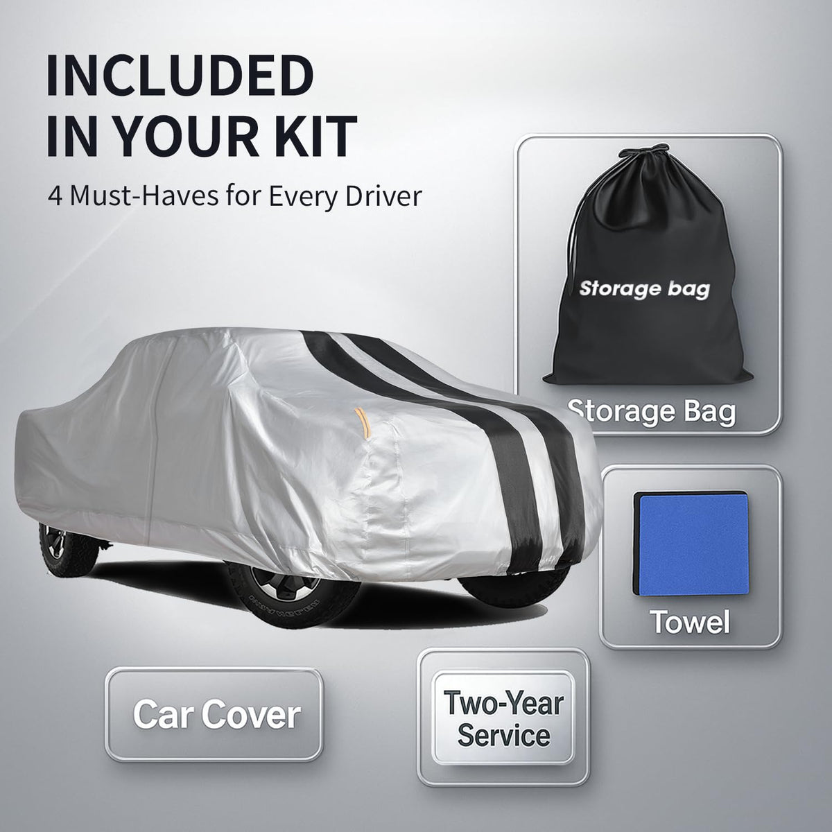 Waterproof Truck Cover with Zipper P990