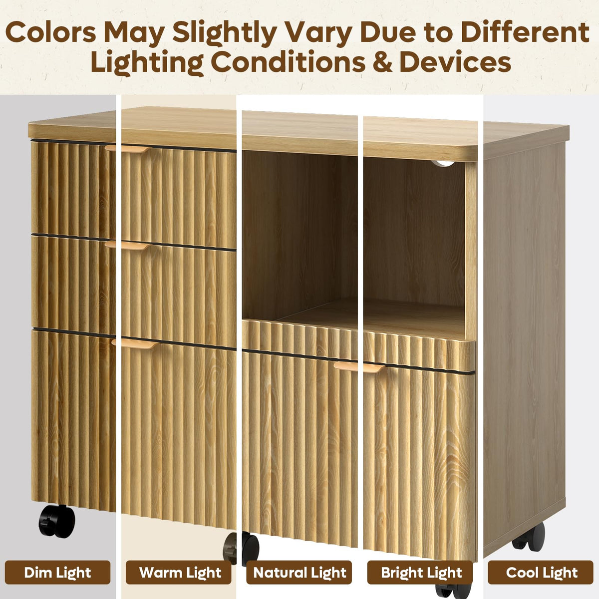 3 Drawer Wood File Cabinet T47622
