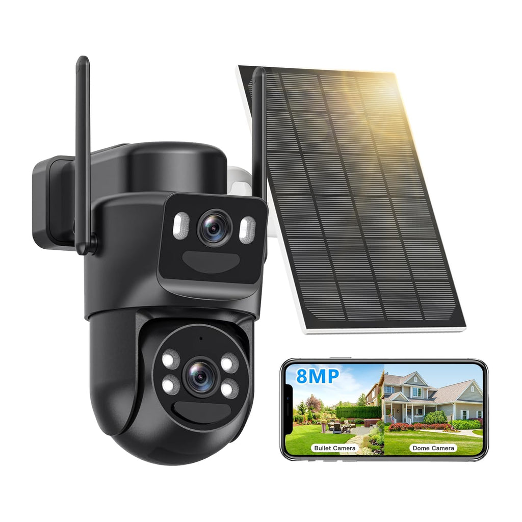 4K Solar Security Camera Wireless Outdoor Battery Powered 360°PTZ A587436