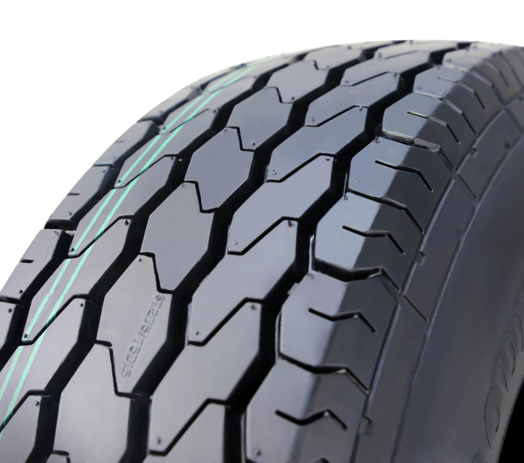 Trailer Tire Wheel ST205/75D15 6PR 101L 5X4.5 White Spoke Rim T328