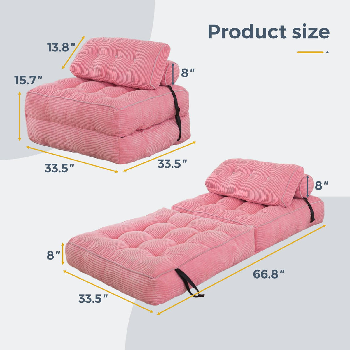 Folding Sofa Bed with Pillow N963