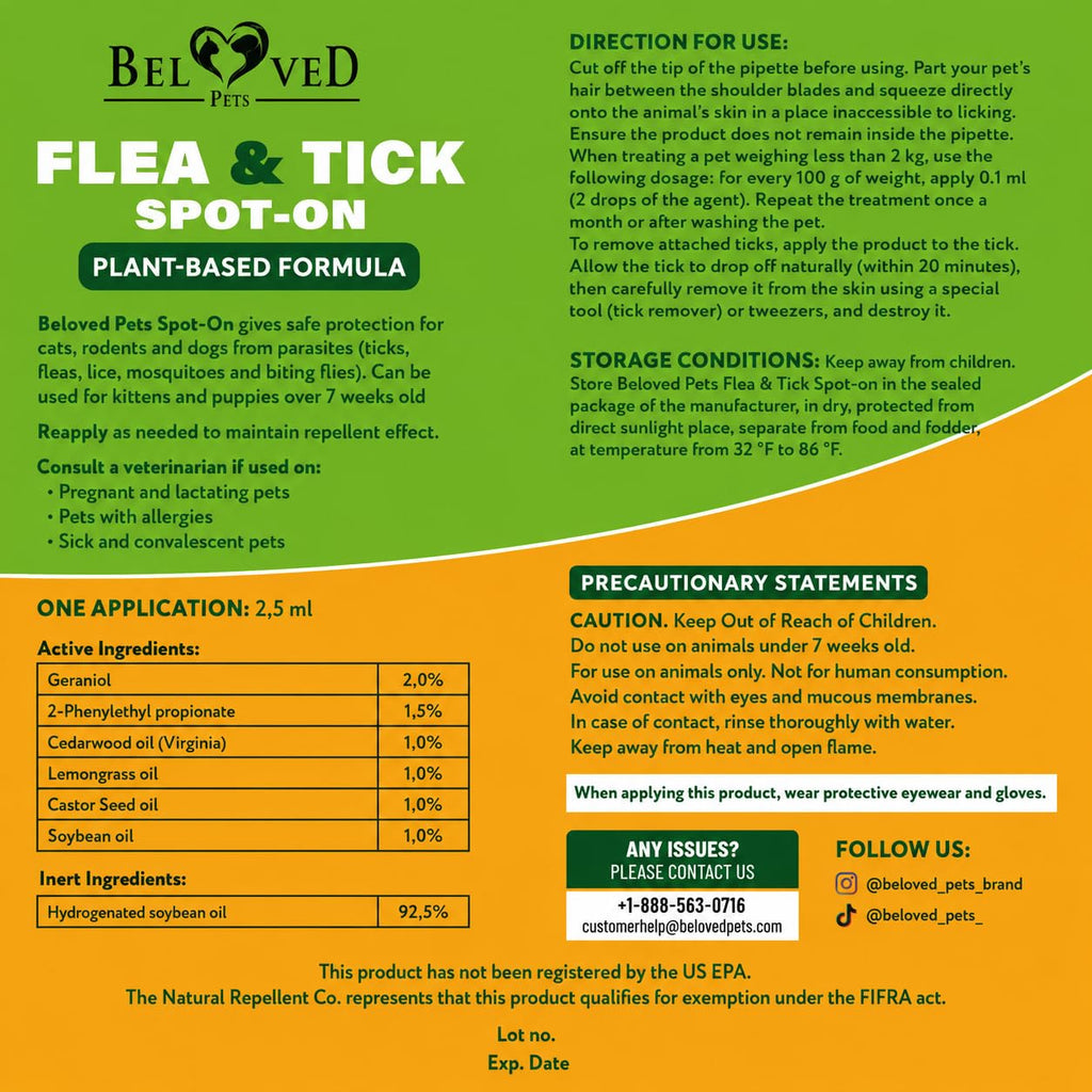 Flea & Tick Spot-On Drops for Dogs and Cats 3 Supply Pack Y777350