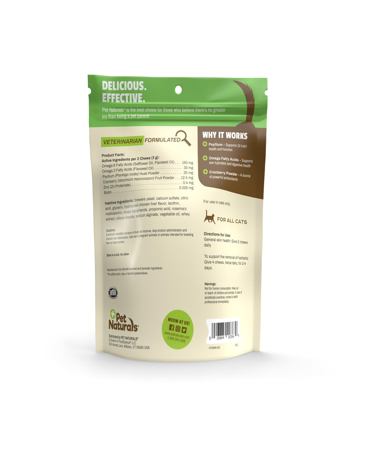 Chicken Liver Hairball Relief Soft Chews for Cats 30 Count Z259